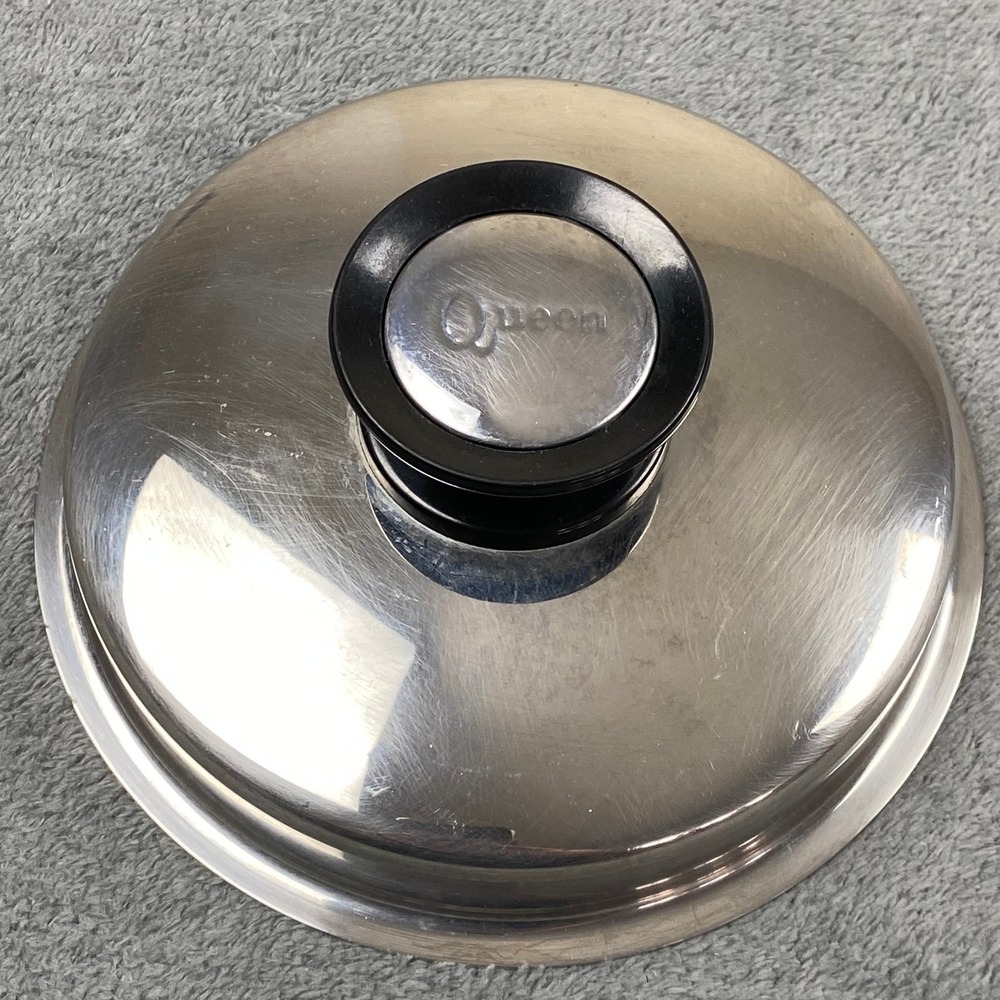 Amway Queen Unisex 6 3/4 Inch Replacement Lid Silver Stainless Steel Vintage